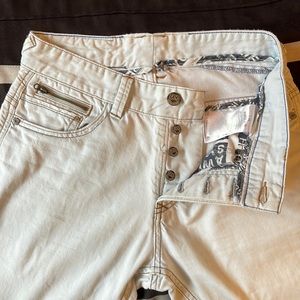 Lee white jeans rider button fly in rare white denim mens W 31 x L 32
